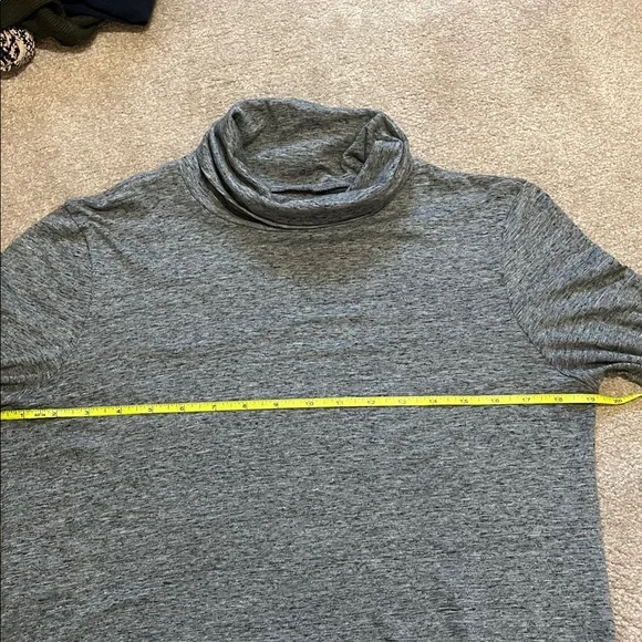 Madewell Whisper Cotton Turtleneck Gray Small - Picture 9 of 10